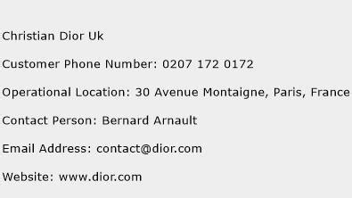 dior couture service phone number.